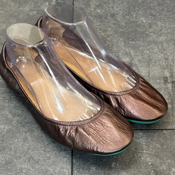 Tieks Raspberry Truffle sz 9 EUC Copper Chocolate Rose Brown Gavrieli Foldable - Picture 6 of 10